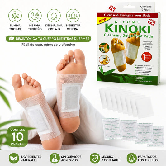 Parches Detox Kinoki – Descansá Mejor y Despertá Liviana (Caja x10)