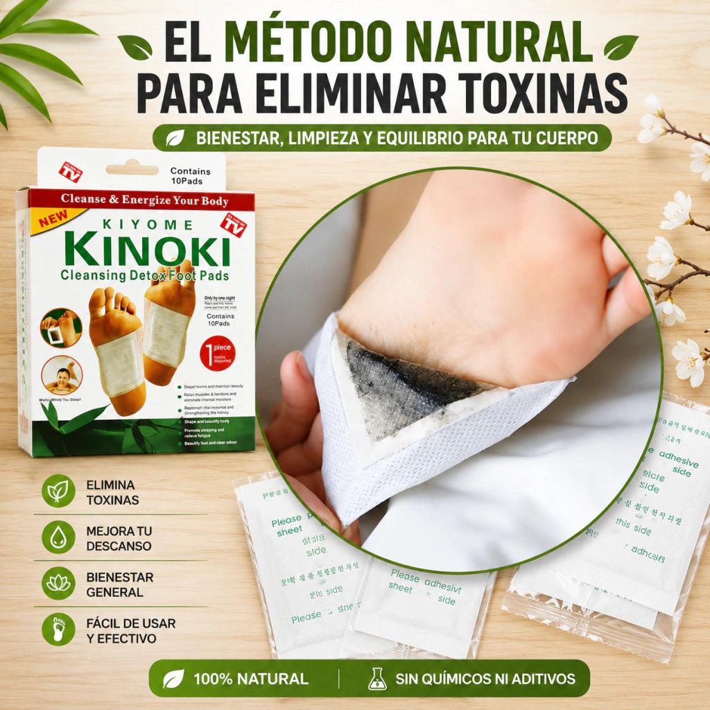 Parches Detox Kinoki – Descansá Mejor y Despertá Liviana (Caja x10)